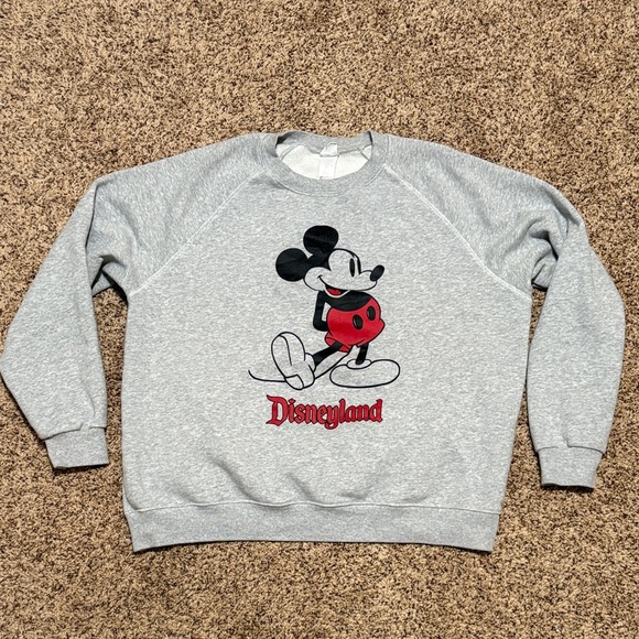 Disneyland Resort Sweaters - Disneyland Parks Retro Grey classic Mickey Mouse Sweatshirt XL 2023